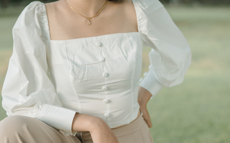 girl wearing white top