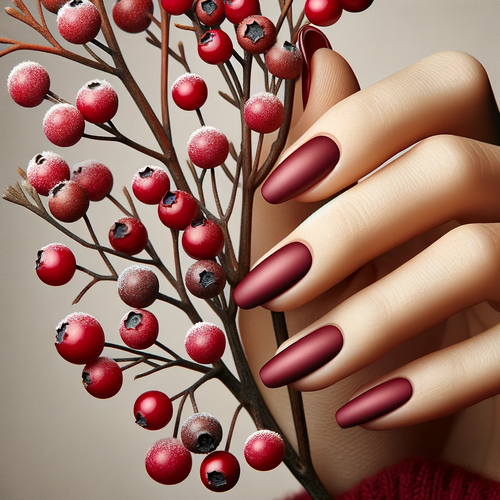 Winter Berries nails