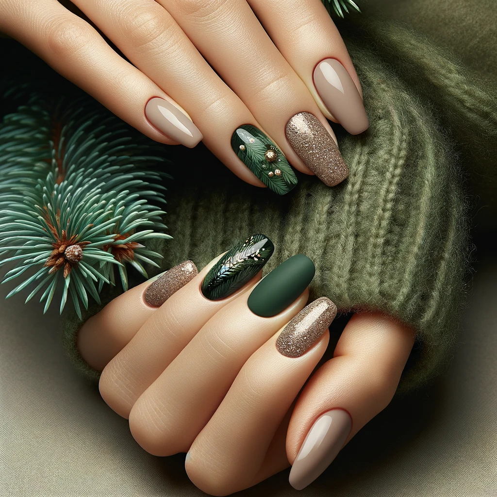 Evergreen Accent nails