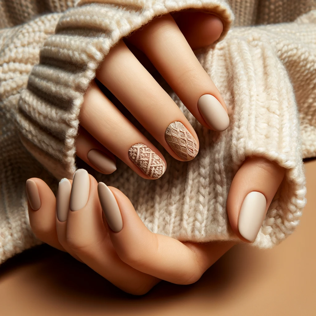 Warm Knits nails