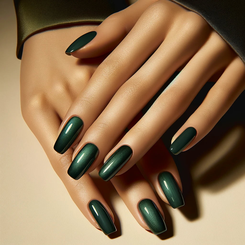 Elegant Emerald nails