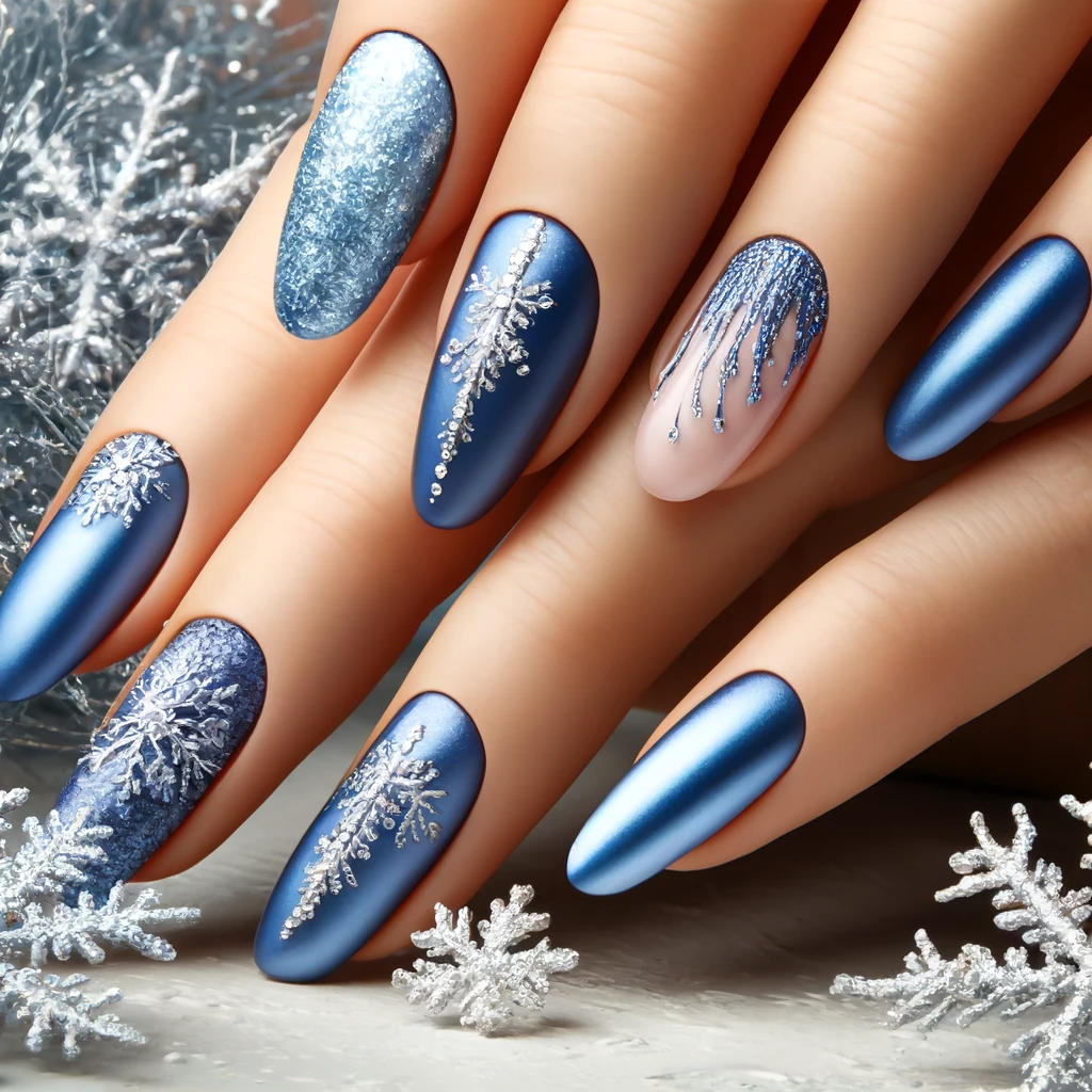 Sapphire Ice nails