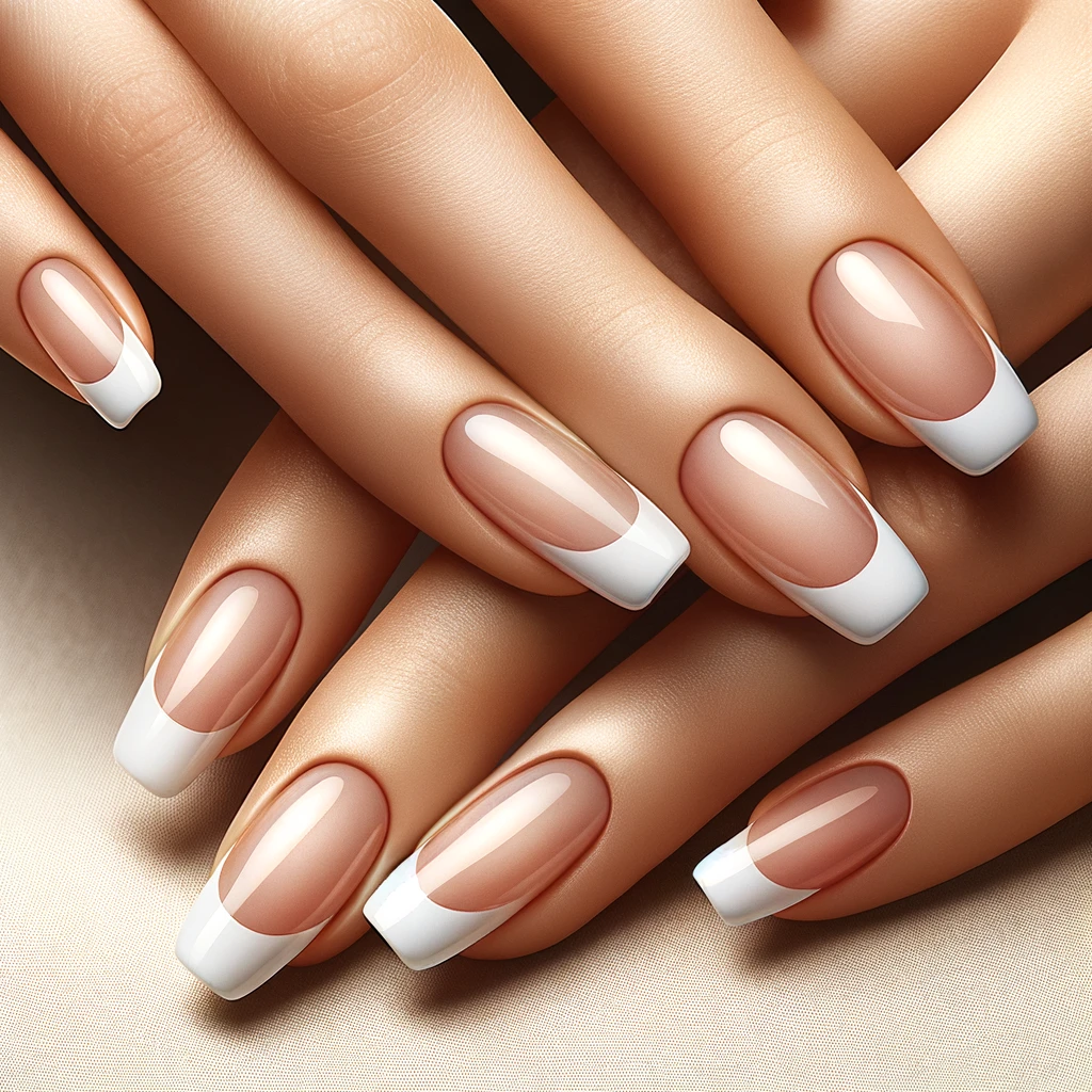 Classic French Manicure nails