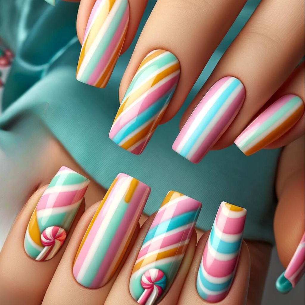 Candy Stripes NAILS