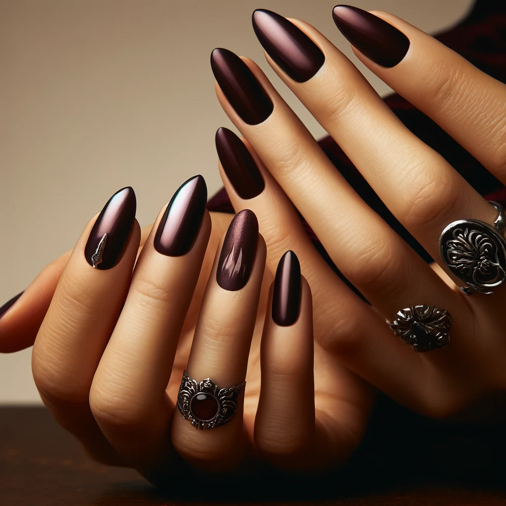 Witchy Wine nails