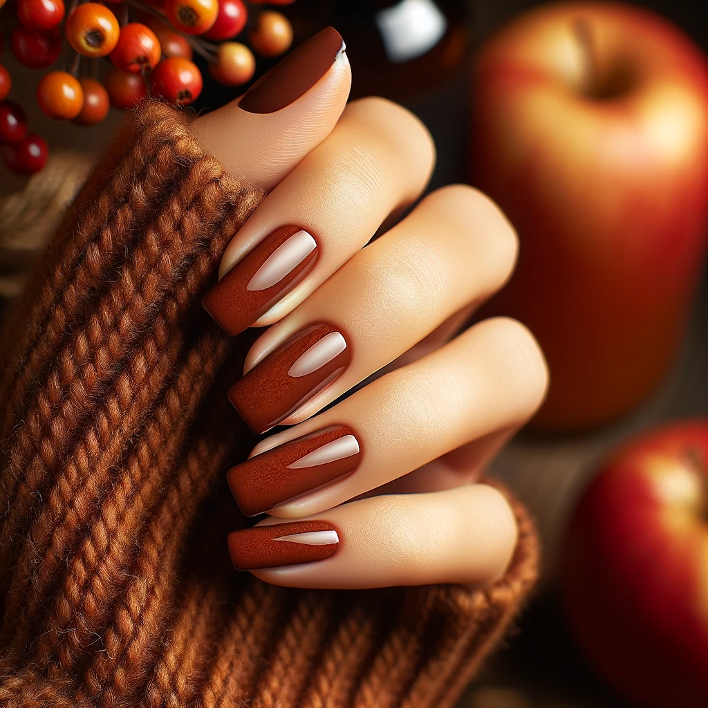 Cider and Spice nails