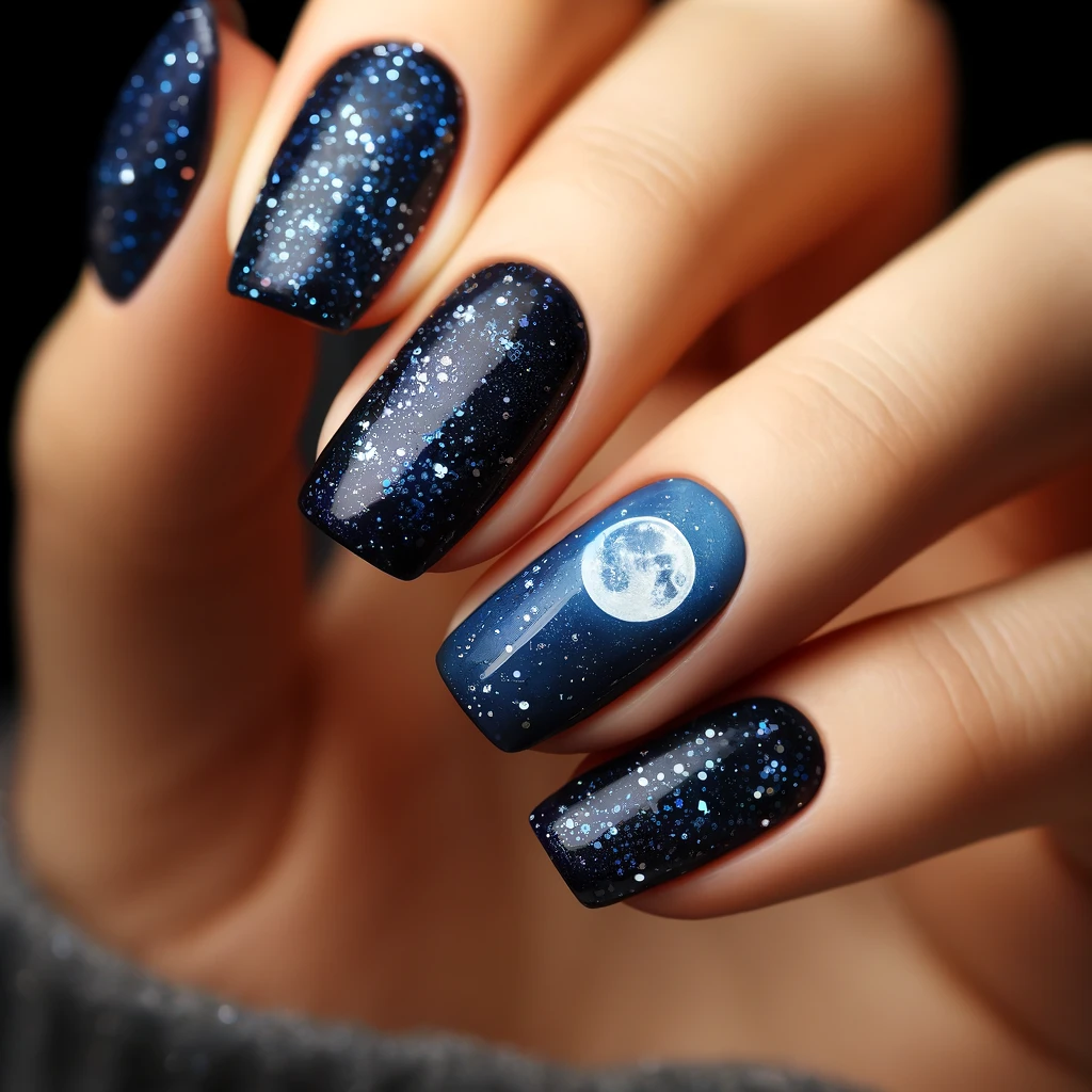 Moonlit Night nails