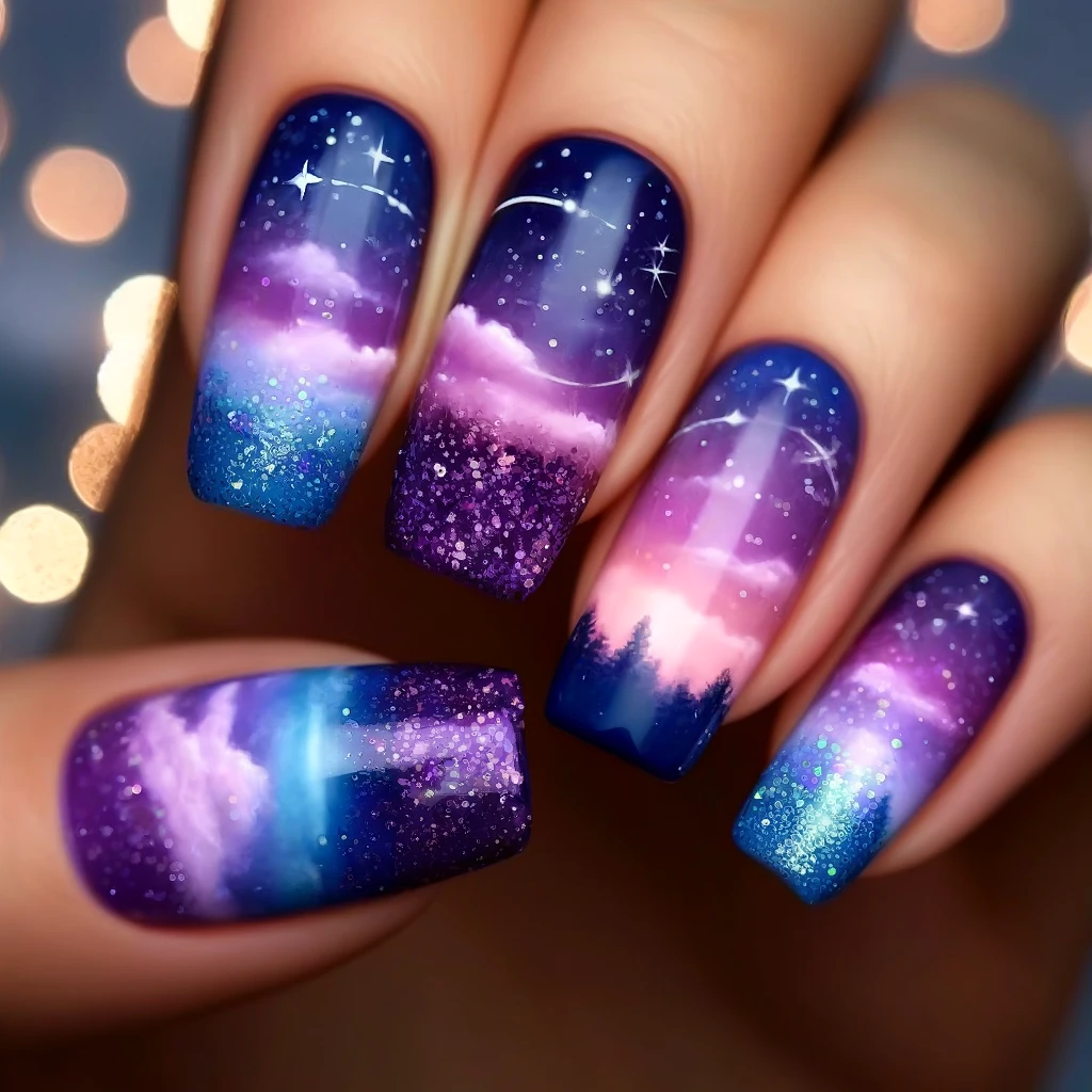 Twilight Skies nails