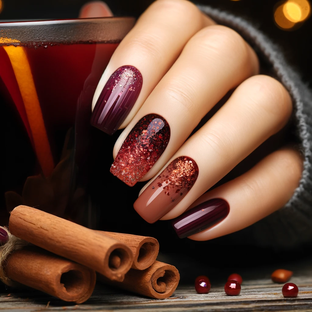 Mulled Wine nails