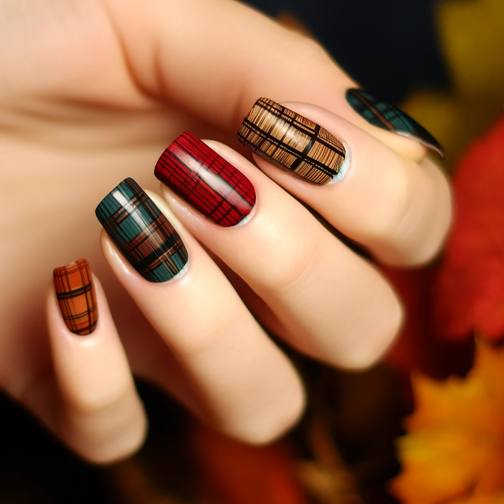 Plaid Perfection nails