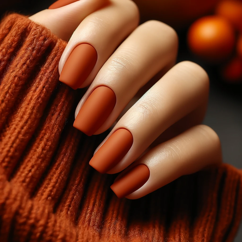 Burnt Orange Bliss nails