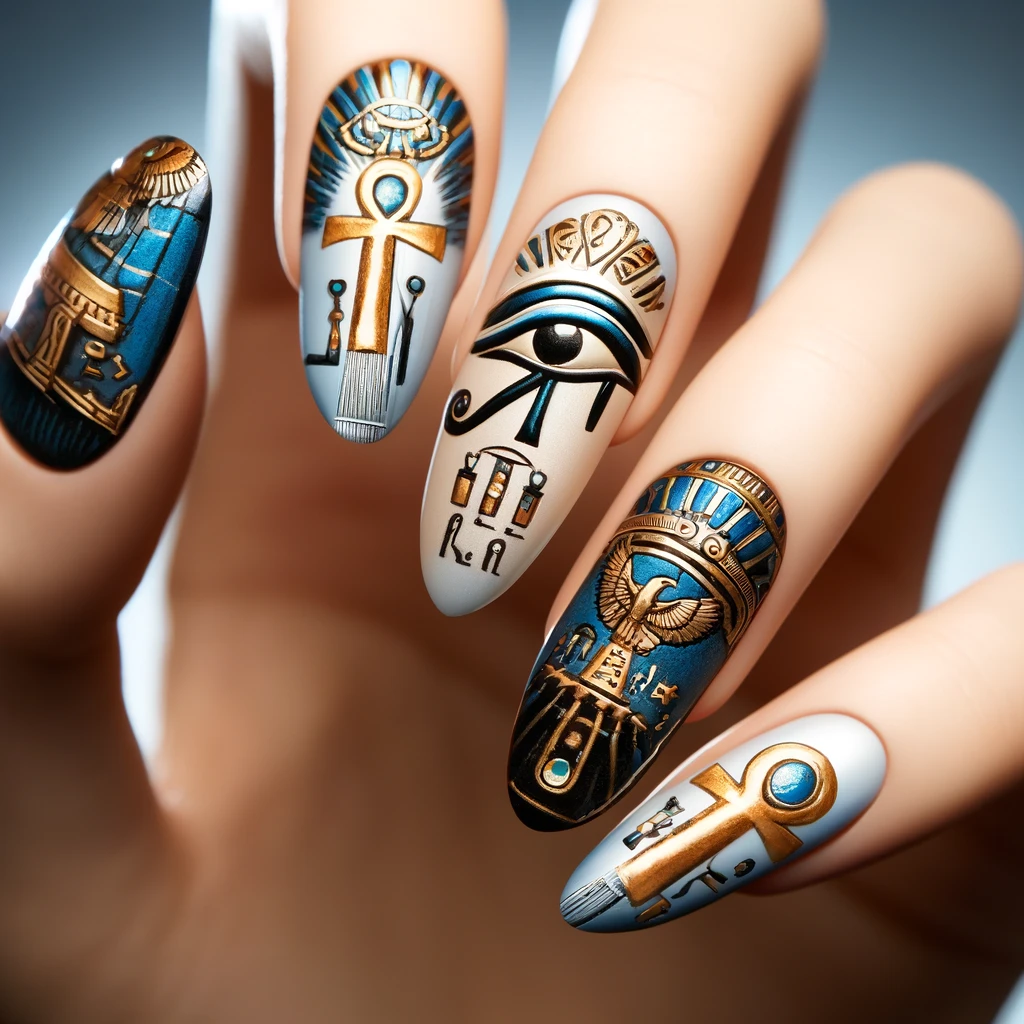 Egyptian Hieroglyphs nails