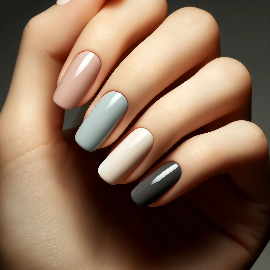 Monochrome Shades nails