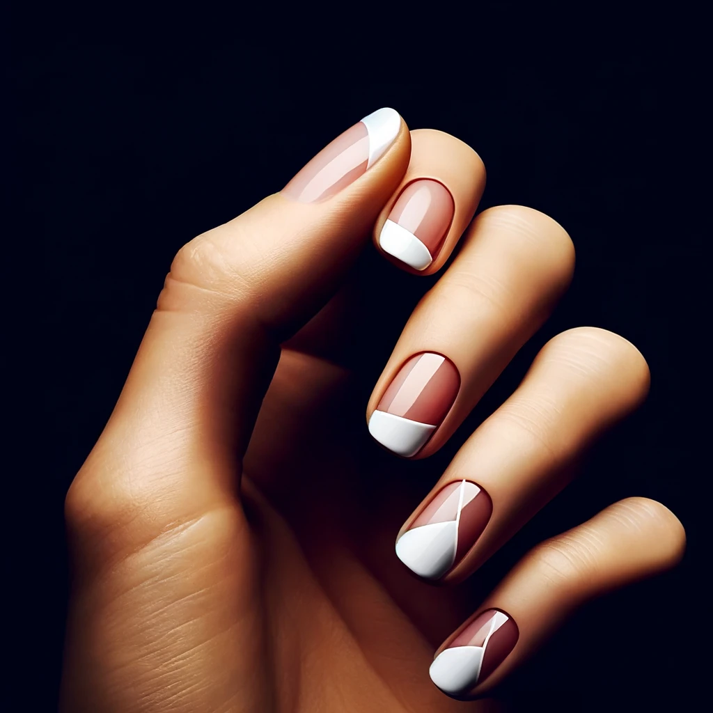 Negative Space French Manicure nails