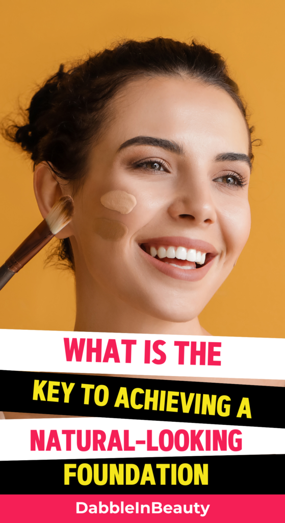 Applying foundation with brush 