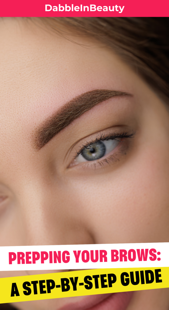 girl prepping eyebrows 