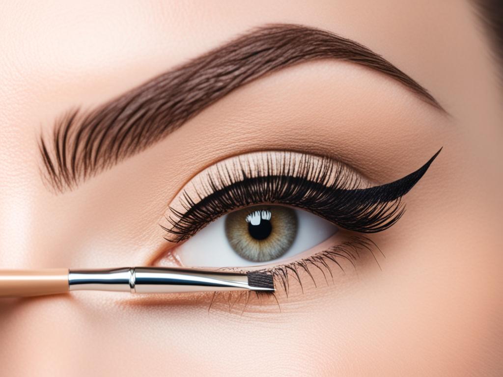 brow powder application