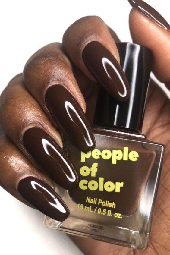 Rich Mocha: A Deliciously Dark Fall Nail Color for Deep Complexions