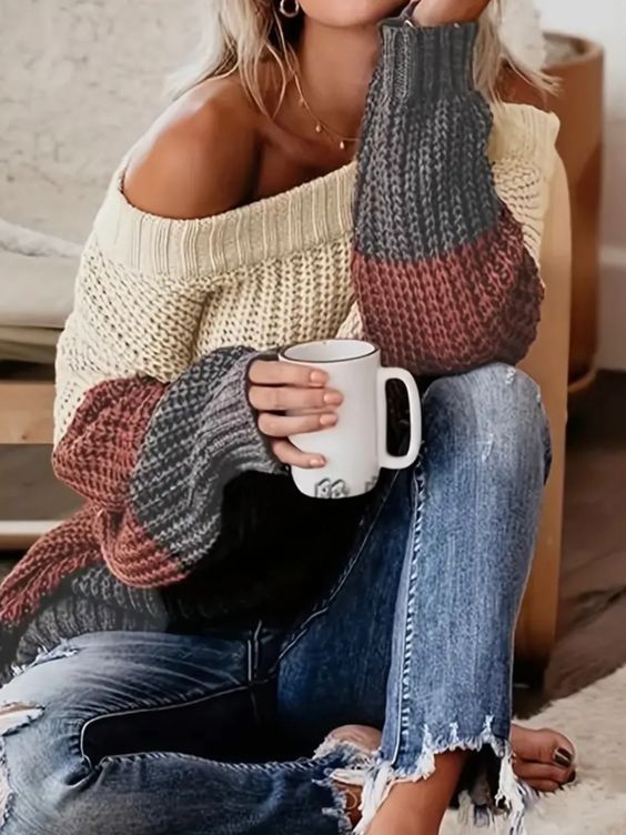 Off Shoulder Fall Sweater