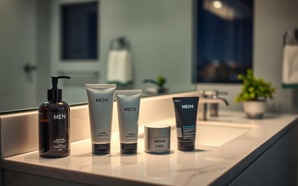 Men's night skincare routine