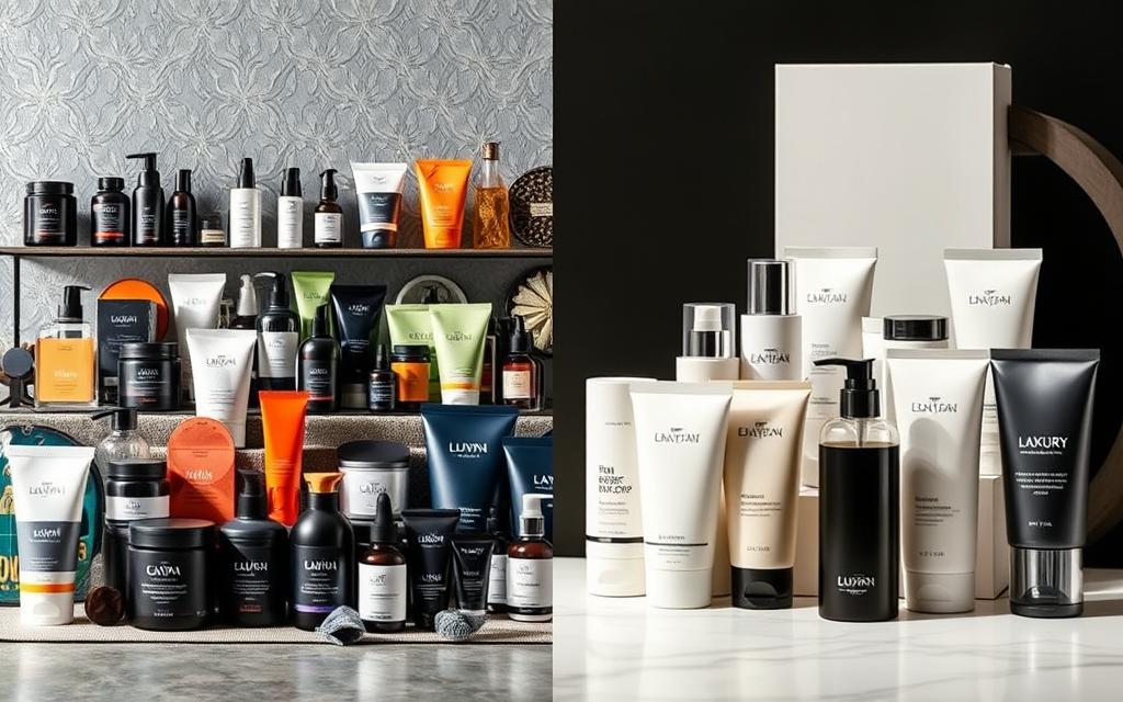 comparing men's skincare products