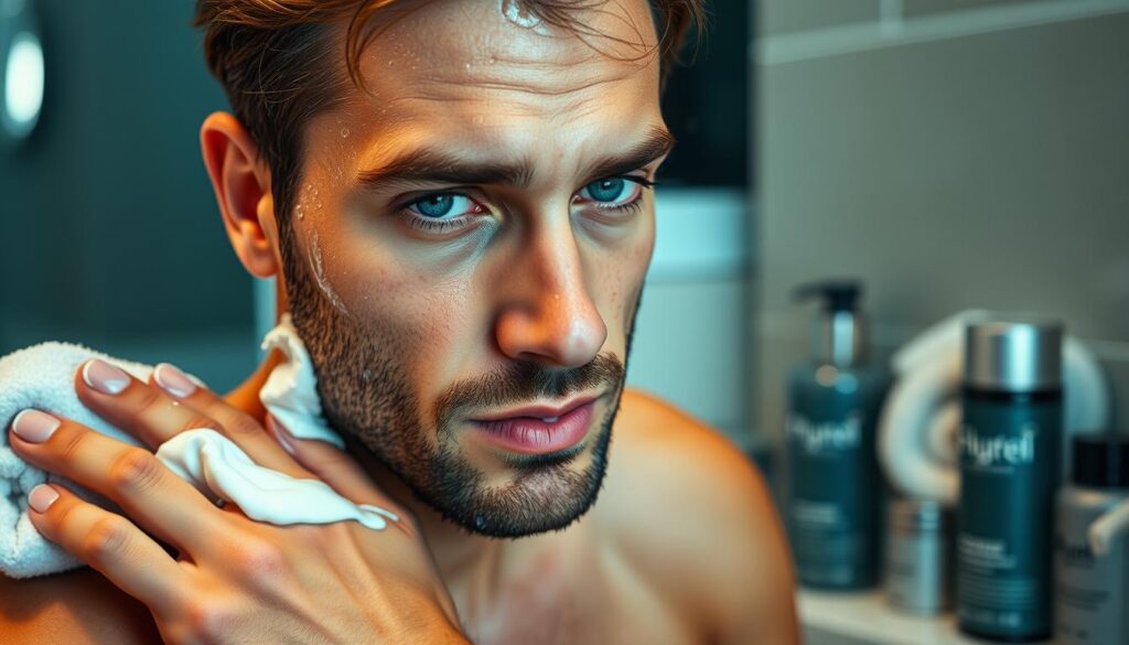 men's face cleansing