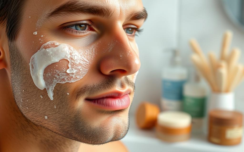 men's skin exfoliation