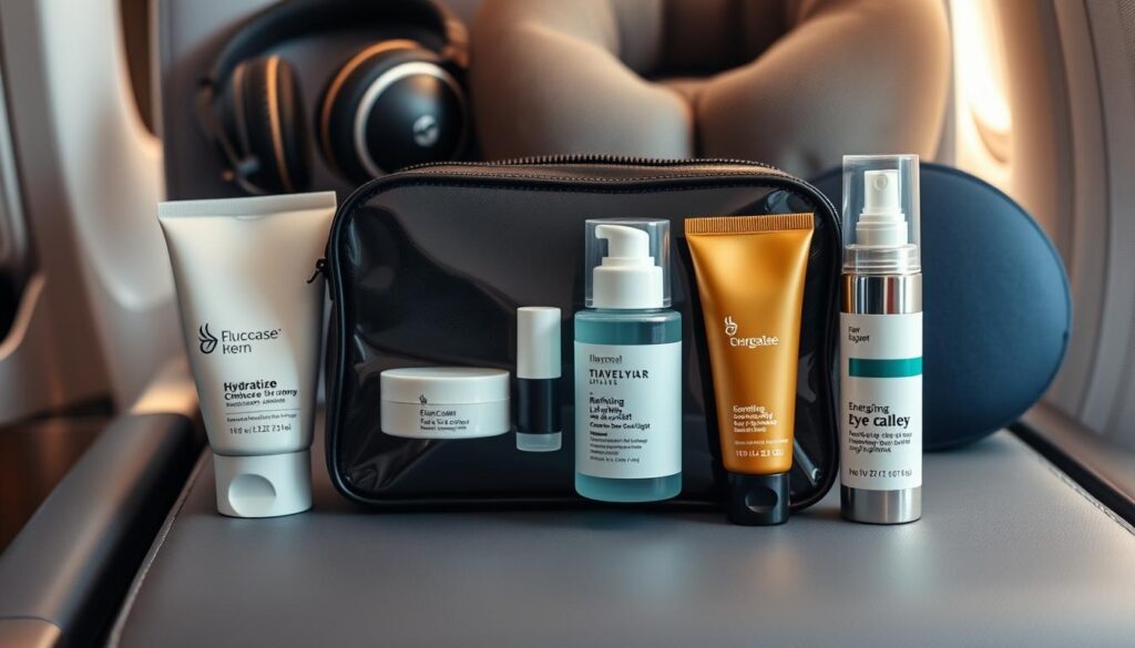 men's skincare for long flights