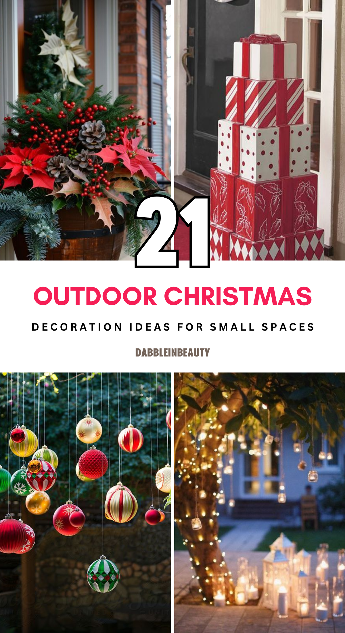 21 Outdoor Christmas Decoration Ideas for Small Spaces