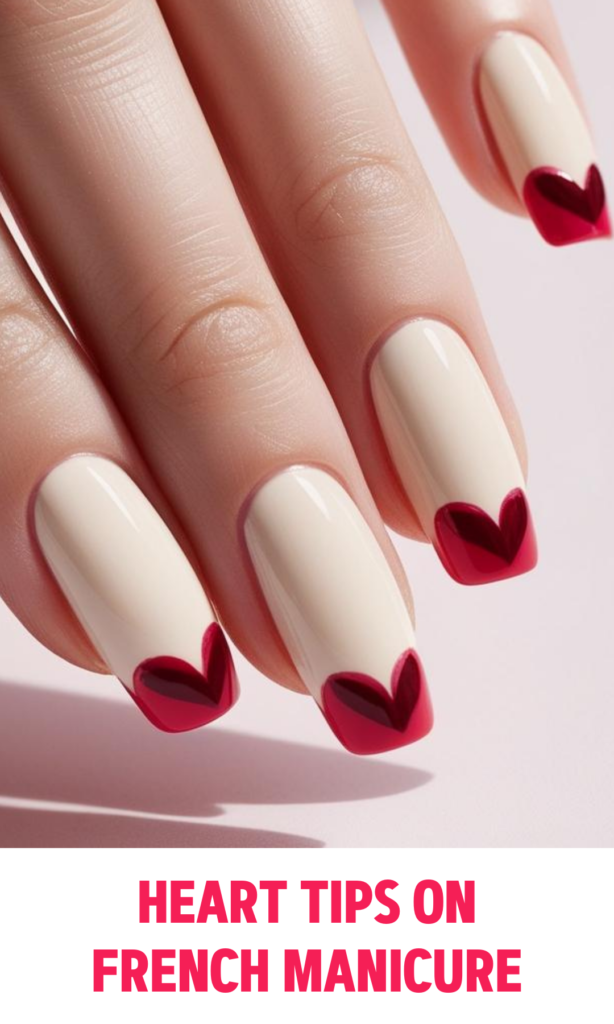 Heart Tips on French Manicure