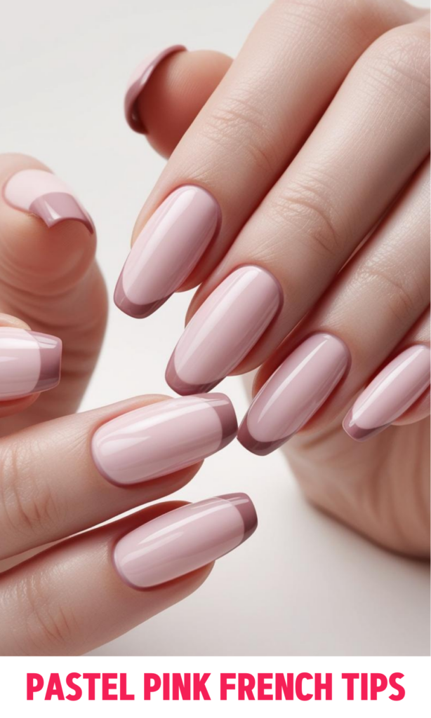 Pastel Pink French Tips